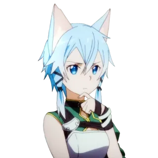 🤔 Sinon Sword Art Online Anime, Ragazza, Sinon, Sword Art Online, Personaggio telegram sticker