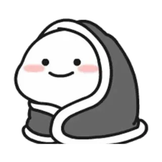 😨 可爱, 卡通, 毯子, 迷人, 友善 telegram sticker