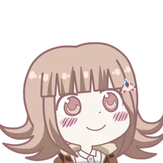 😊 Chiaki Nanami Danganronpa anime, manga, video game, cute, kawaii telegram sticker