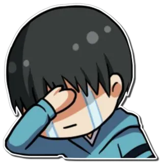 😭 llorando, triste, lágrimas, anime, emoción, kawaii telegram sticker