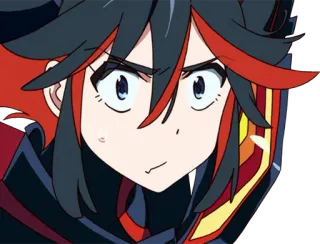 🤨 Ryuko Matoi Kill la Kill Anime, Personaggio, Cartone animato, Kill la Kill, Ryuko Matoi whatsapp sticker