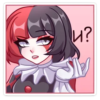 😑 Harley Quinn И? harley quinn, penjahat, komik, kartun, stiker telegram sticker