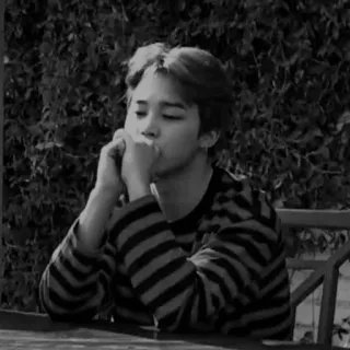⛓ sad, pensive, man, black and white, contemplative, melancholy telegram sticker