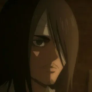 🖤 Eren Yeager Attack on Titan アニメ, キャラクター, エレン・イェーガー, 進撃の巨人 telegram sticker