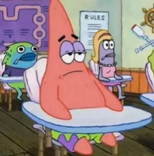 😐 Patrick Star Spongebob Squarepants Patrick, Étoile, Bob l'éponge, Dessin animé, Personnage, Nickelodeon telegram sticker