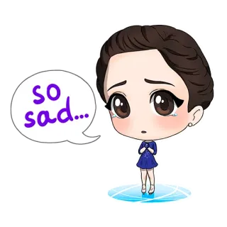 😰 so sad... sedih, menangis, kartun, emosional, berair mata, chibi whatsapp sticker