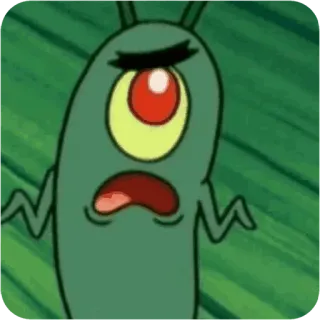 😴 Plankton Spongebob Squarepants Plankton, Spongebob Squarepants, cartoon, character, funny, nickelodeon whatsapp sticker