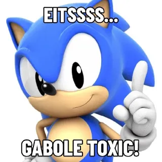 ☝️ Sonic EITSSSS... 
GABOLE TOXIC! Sonic, Meme, Divertido telegram sticker