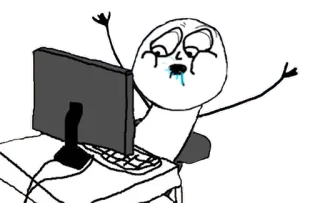 😱 meme, computer, internet, sloth, bored, funny whatsapp sticker