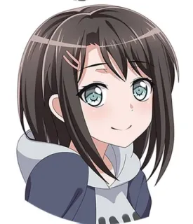 🙂 anime, garota, fofa, sorrindo, desenho animado, ilustração telegram sticker