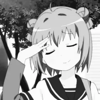 🎱 Anime, Chica, Linda, Saludo, Japonés, Uniforme, Estudiante telegram sticker