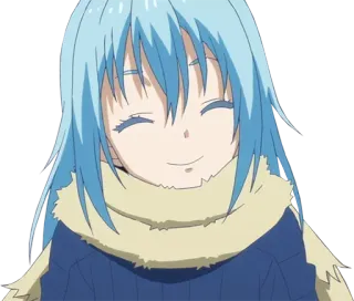😊 Rimuru Tempest That Time I Got Reincarnated as a Slime 애니메이션, 슬라임, 만화, 귀여운, 미소, 환생 telegram sticker