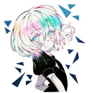 ❓ アニメ, キャラクター, イラスト, アートワーク, 絵, かわいい, 漫画 telegram sticker