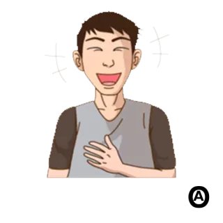 😆 risa, feliz, dibujos animados, emociones telegram sticker