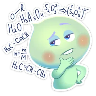 🤔 O
R
2-
3
212-
203AO40 (520)
H2C-CACH
m
WM
H2C-CH=CH3 chimie, science, équations, molécule, chimie organique, dessin animé telegram sticker