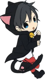 😮 动漫, 猫, Q版, 可爱, 卡通 telegram sticker