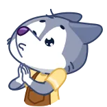 🙏 hiu, kartun, hewan, imut, ekspresi, ilustrasi, stiker telegram sticker