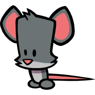 🐭 dibujos animados, ratón, animal, personaje whatsapp sticker