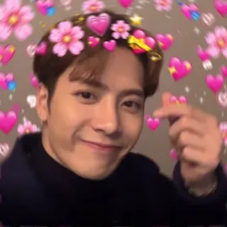 🦕 kpop, homme, coeurs, fleurs, amour, mignon, asiatique whatsapp sticker