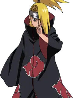 😏 Deidara Naruto アニメ, キャラクター, デイダラ, ナルト, 忍者 telegram sticker