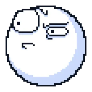 🤨 meme, funny, face, pixel art, expression telegram sticker