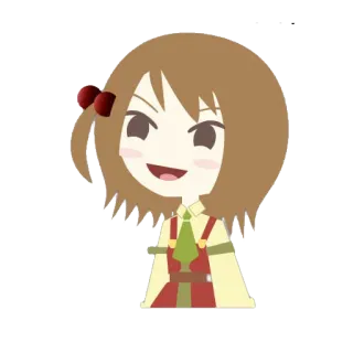😃 Cartone animato, Anime, Ragazza, Carino, Personaggio, Illustrazione whatsapp sticker