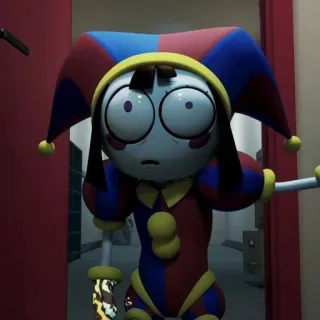 😁 bufón, muñeca, siniestro, arlequín, marioneta, dibujo animado telegram sticker