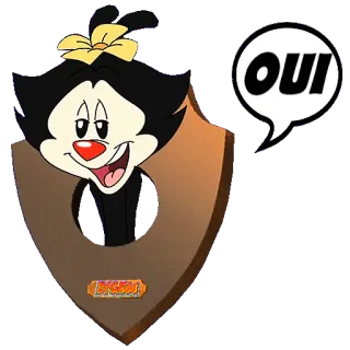 👍 Dot Warner Animaniacs OUI Dibujo animado, Dot, Animaniacs, Warner Brothers, Animado, Francés telegram sticker