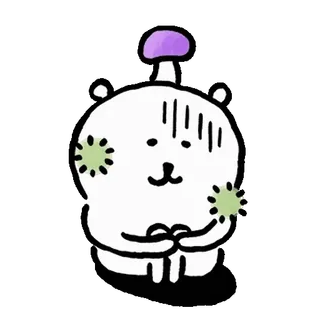 💬 cartoon, dier, paddestoel, schattig telegram sticker