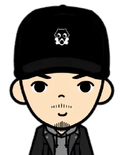 🙂 Dessin animé, Avatar, Homme, Casquette, Portrait telegram sticker