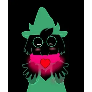 💖 Ralsei Deltarune ralsei, deltarune, corazón, magia, lindo telegram sticker