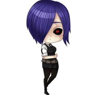 😈 Touka Kirishima Tokyo Ghoul 애니, 만화, 구울, 도쿄 구울, 토우카, 키리시마 telegram sticker