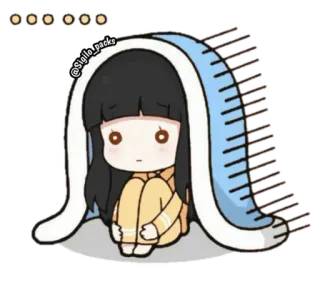 ☹️ Chibi, Triste, Kawaii, Manta, Lindo, Solo, Anime telegram sticker