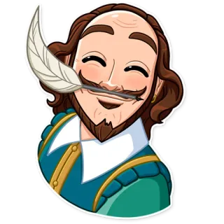 ☺️ William Shakespeare William Shakespeare, dramaturgo, autor, bardo, literatura telegram sticker