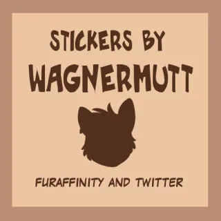 ℹ STICKERS BY
WAGNERMUTT
FURAFFINITY AND TWITTER adesivos, wagermutt, furry, furaffinity, twitter, mídias sociais, arte digital whatsapp sticker
