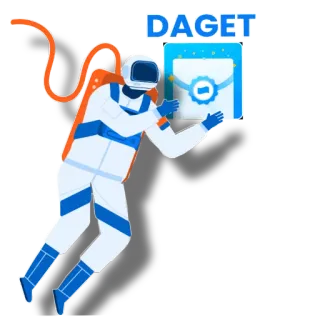 🤑 DAGET astronaut, weltraum, abzeichen, dackel, comic, figur telegram sticker