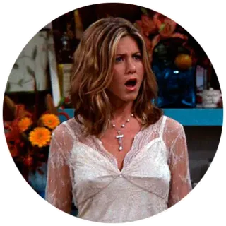 😮 Rachel Green Friends Rachel Green, Jennifer Aniston, Friends, geschockt, überrascht whatsapp sticker