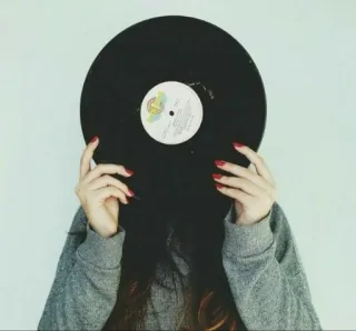 🎵 Vinyle, Musique, Mains, Disque, Divertissement, Analogique, Audio telegram sticker