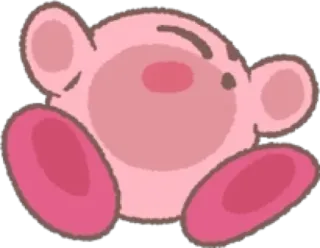 🤕 Kirby 귀여운, 분홍색, 비디오 게임, 캐릭터 telegram sticker