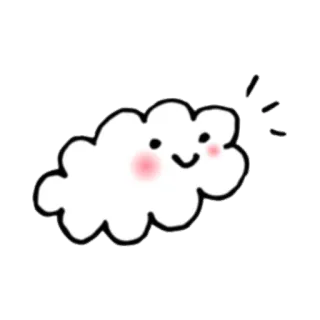 😉 nube, kawaii, lindo, clima, dibujos animados whatsapp sticker