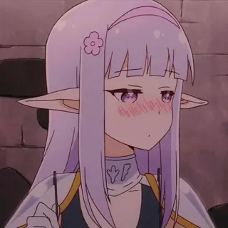 😳 Anime, Elf, Süß, Kawaii, Fantasy, Cartoon whatsapp sticker