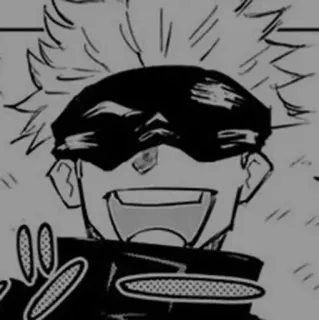 🕊 Gojo Satoru Jujutsu Kaisen 애니메이션, 만화, 주술회전, 고죠 사토루, 캐릭터, 미소 telegram sticker