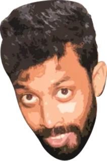 😲 man, portrait, face, headshot, beard, person telegram sticker