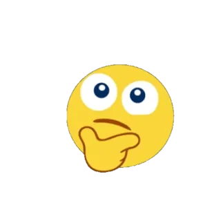 🤔 Emoji, Pensando, Reflexionando, Pregunta, Curioso, Expresión whatsapp sticker