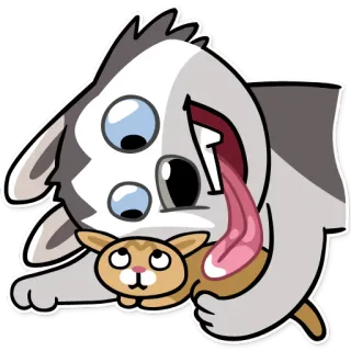 ❤ Tier, Hund, Katze, süß, Haustier, Cartoon whatsapp sticker
