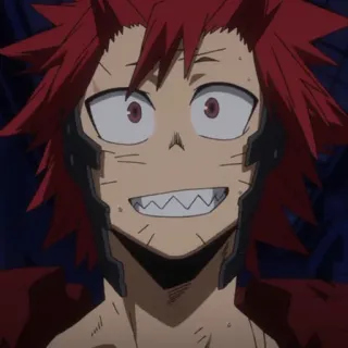 🎒 Eijiro Kirishima My Hero Academia anime, manga, character, eijiro kirishima, my hero academia telegram sticker