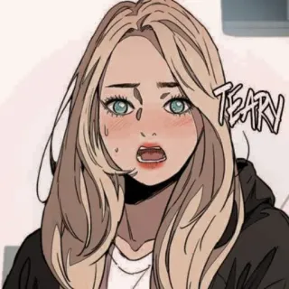 ❤️ TEARY anime, crying, girl, emotional, tears whatsapp sticker