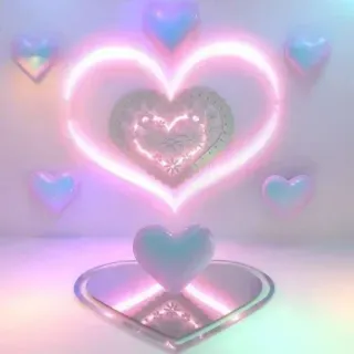 💝 หัวใจ, ความรัก, นีออน, วาเลนไทน์, โรแมนติก, พาสเทล telegram sticker