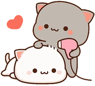 ☺️ carino, gatto, gattino, amore, cuore, animazione telegram sticker