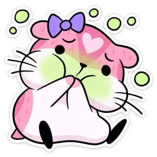 🔋 chuột hamster, dễ thương, kawaii, hoạt hình, động vật, nhãn dán telegram sticker
